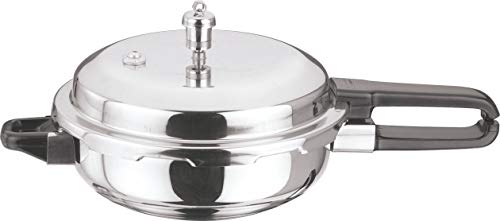 Image of Vinod Cookware Induction Base Stainless Steel Sandwich Outer Lid Bottom Pressure Cooker, Senior, 3 Ltr, 3 Liter