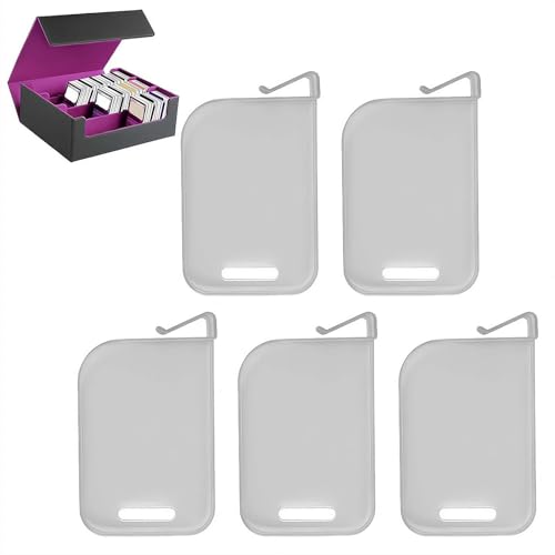 Generic - Lot de 5 intercalaires portables pour cartes à collectionner - Pour cartes de jeu, cartes à collectionner - Gris