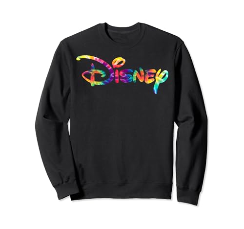 Sweatshirt Disney tie dye arc-en-ciel à logo pour adulte