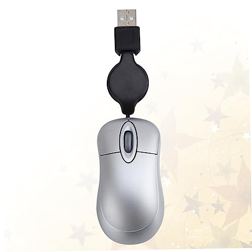 Ratón ergonómico portátil OSALADI con cable retráctil USB para evitar enredos 6