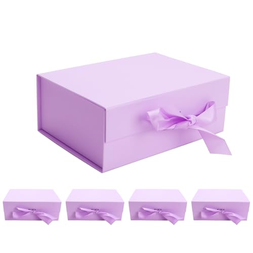 Boîtes cadeaux pliables violettes rigides pour protéger vos emballages