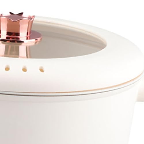 Nurnesy 3.5L Rapid Electric Hot Pot - Multifunctional Cooker for Ramen, Eggs, Pasta, Dumplings, Soup, Porridge & Oatmeal (White) - Image 4