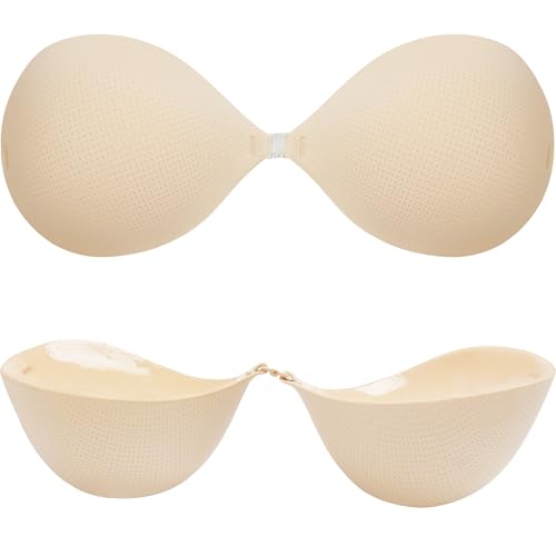 Nimiah Super Thick Adhesive Bra - Instant Volume Sticky Bra for Flat Chest Unisex, Mastectomy, Transgender Beginner