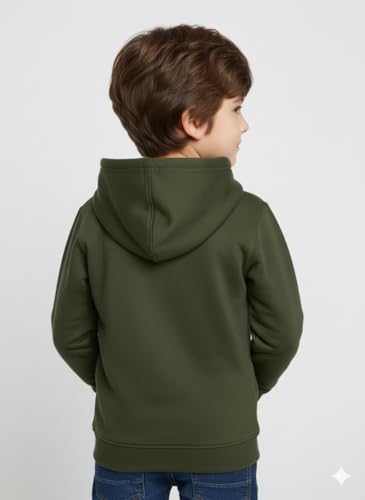 Image of Mack Jonney Boys' inchAwesome inch Printed Fleece Hoodie - Warm Winter Sweatshirt with Kangaroo Pocket -M5452