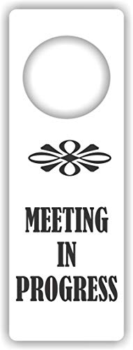 Meeting In Progress-Door Hanger in solid PVC