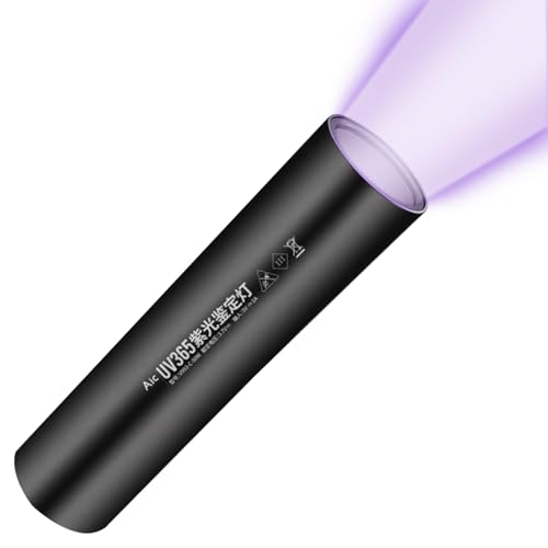 UV 懐中電灯 - 充電式 365nm LED ライト、高輝度ブラックライトビーム、耐久性のあるアルミニウムボディ |偽札、ペットの汚れ、サソリの検出に必須365nm UVライト、ペット、野菜、果物用の多機能偽札テスターペンのテスター