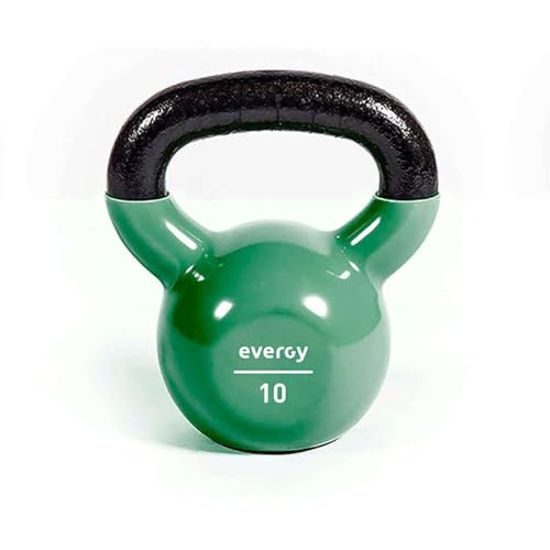 Kettlebell Studio evergy 10 KG Home. Pesa Rusa. Kettlebell Swing, Snatch, Clean,Press o Sentadilla. Pesos Fitness para Gym en casa. Kettlebells Crossfit. Pesas Rusas Gimnasio en casa.
