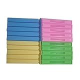 20x Clips de Cierre de Plástico, 11cm Pinzas de Cierre en Varios Tamaños y Colores, Clip para Bolsas de Congelador y para Cereales, Nueces o Café (5- coloridas)