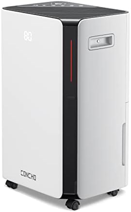 50 Pint Dehumidifier for Home Basement, CONCHO 4500 Sq.ft Dehumidifier with Drain Hose for Basements, Living Room, Office, Auto/Manual Drainage, Washable Air Filters, 3 Working Modes, 24hr Timer