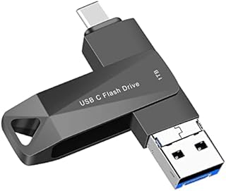 USB C Flash Drive 1TB USB Thumb Drive The Photo Stick for Android Phone Memory Stick 1TB USB 3.1 Data Storage Drive WANSISEN for MacBook Pad Pro Android Phone,Computers and Tablets LXUC 1TB Black