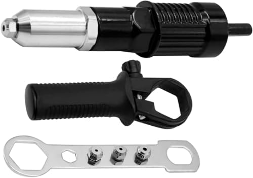 Pop Rivet Gun Tool, Professional Cordless Riveter Adapter Kit Riv...