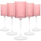 【Atemberaubendes Design】 Dieses zweifarbige Weinglas-Set in Rosa und Klar zeigt ein exquisites und anspruchsvolles Design, das jeder Veranstaltung einen Hauch von Eleganz verleiht, einen bleibenden Eindruck bei Ihren Gästen hinterlässt und unvergessliche Momente schafft.