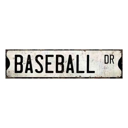Aluminum Baseball Sign 16x4 Wall Decor & Gift