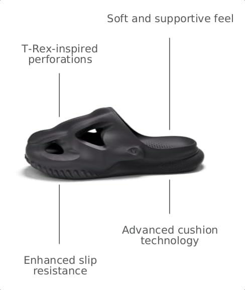 Image of Hello Slippers T-Rex Fossil Slides, Dinosaur Sandals, Super Soft Eco-friendly EVA Material Cloud shoes for Women and Men Indoor & Outdoor
