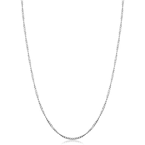 Kooljewelry Sterling Silver Twisted Curb Chain Necklace (1.2 mm, 22 inch)