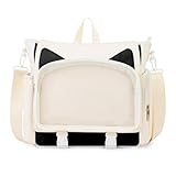 TINYAT Ita Bag Rucksack für Schule, Kawaii, Pin-Display-Tasche, ästhetischer Katzenrucksack,...