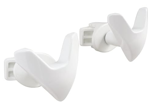 Patères V blanches pour sèche-serviette : l'accessoire pour une salle de bain rangée