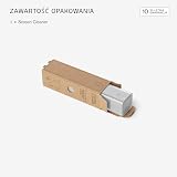 am Zestaw do czyszczenia ekranu z atomizerem 2 w 1 – środek do czyszczenia wyświetlaczy do smartfona, tabletu, laptopa i auta – screen cleaner z mikrofibrą (jasnoszary, 1 szt.)
