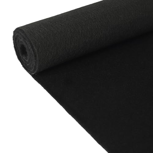 KEPYDRMTF 47inx71in Black Underfelt Carpet for Speaker, Sub Box Carpet, Auto, RV, Boat, Marine, Truck, Car Trunk Felt Fabric Material, Soft and Durable