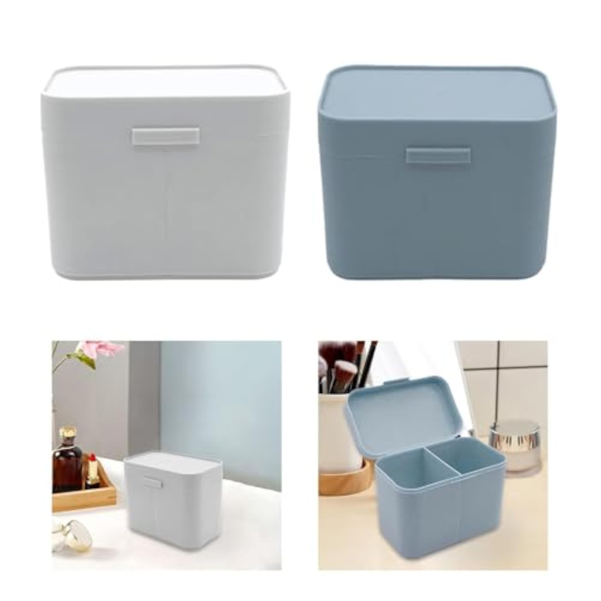 Makeup Cotton Pads Holder, Cotton Swab Balls Box for Makeup