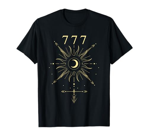 Angel Number 777 Numerology Mystical Spiritual Number T-Shirt