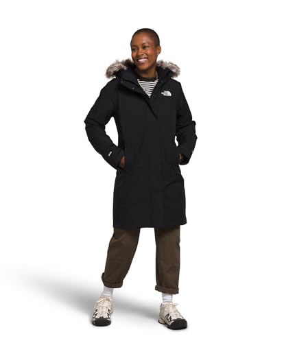 THE NORTH FACE Women's Arctic Parka (Standard & Plus Size) | Waterproof Shell, Recycled Down Insulation, Adjustable Hood with Faux-Fur Trim, TNF Black-NPF, Medium