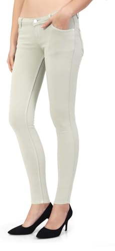 Image of TWGE - Women's Mid Rise Skinny Fit Jeans - Single Button, Stretchable Denim Pants - Ankle Length - Stylish Casual Wear