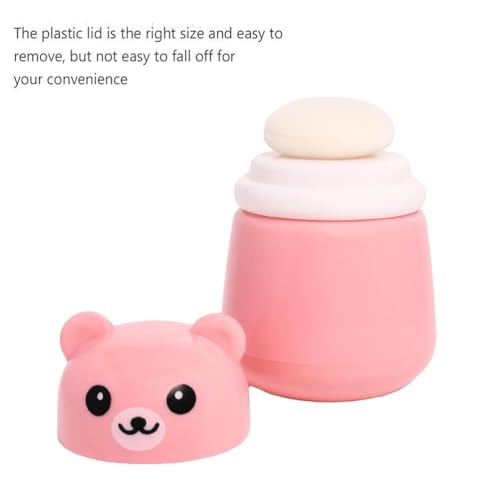 Image of Baby Skin Care Powder Talcum Puff Case Cum Container Box Reusable Refillable for Toddlers Kids and Infants for Baby Body And Face Grooming BPA Free (DESIGN 702)