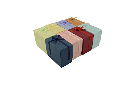 boxdisplays 16 x Assorted Colours Upright Bangle Boxes with Bows