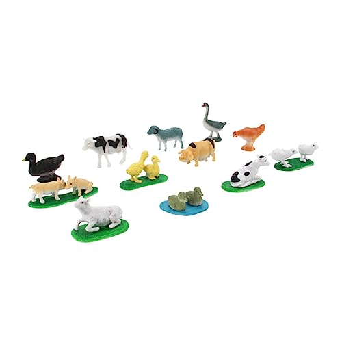 Mipcase 12 Piezas Figuras Animales Granja Realistas Juguetes Educativos para Decoraciones Fiesta Temática Figuras PVC para Modelismo y Pasteles