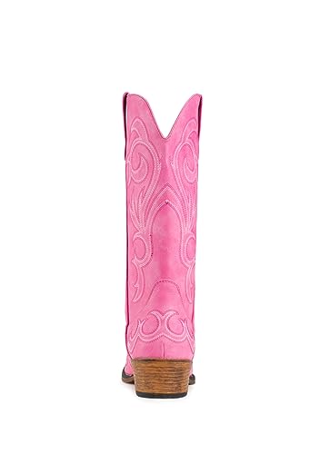 Image of IUV Cowboy Boots For Women Mid Calf Cowgirl Boots Pointy Toe Western Boot