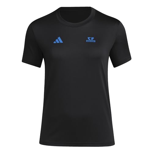 adidas Womens CF Montreal Pre-Game Short Sleeve Soccer T-Shirt,Black/Fc Montreal,X-Large/Tall