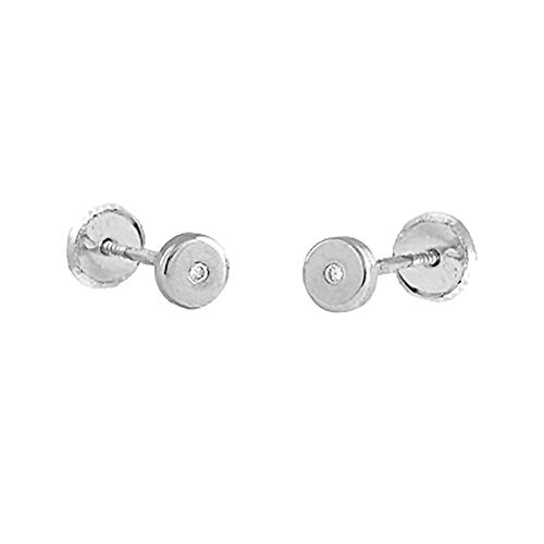 Oro bianco 18 k (750). Tipo di chiusura: a vite. Diametro (mm): 4.