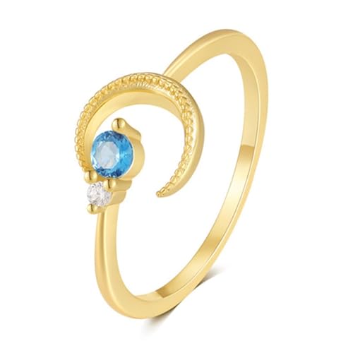 Anillo vintage de boda con zafiro y oro de 14K para lucir a diario