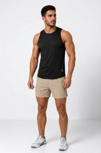 Image of CHKOKKO Men's Workout Gym T-Shirt Lightweight Sleeveless T-Shirt