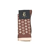 Everything Chic Luxury Designer-Inspired Crew Socks for Dog Lovers Brown Fashion Socks for Men & Women Match ChewyPawtton Dog Sweater Pet Parent Gift