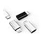 10W USB-C female to Lightning male 1black 2silver