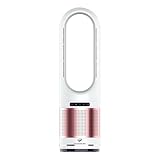 CyclonicAir Pro Pure Bladeless Tower Fan Heater & Cooler with H13 HEPA Filter, 3-in-1 Heating Cooling & Air Purifier, Quiet Oscillating Fan with Remote, 8 Speeds, Blush Pink