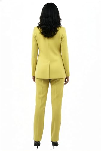 Image of Women's Formal Pantsuit Set, Single Button Blazer with Trousers, Professional Business Attire