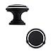 KUMGROT Round Knobs Drawer Cabinet Pulls Knobs Single Hole Zinc Alloy for Dresser Bedroom Bathroom Cabinet Door Hardware Black Chromium 20 Pcs