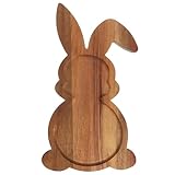 Rabbit Shape Charcuterie Board for Easter,Farmhouse Bunny Cutting Board,Rabbit-Shaped Wooden Charcuterie Serving Platters for Easter or Spring Rustic Decorative,Wood Serving Wood Trays for Food