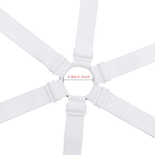 Acoser Betttuchspanner,Spannbetttuch Halter,6 Seiten Dreieck,Lange Einstellbar Kreuz und quer Bettwäsche, Fit für alle Bettwäsche, Tabelle (Weiß) - Image 6