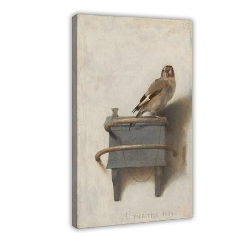 The Goldfinch by Carel Fabritius : Habillez vos murs vides avec cette toile de 30,5x45,7 cm
