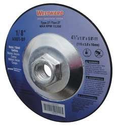 Westward 6ZFG2 Depressed Center Whl, T27, 5x1/8x5/8-11, AO