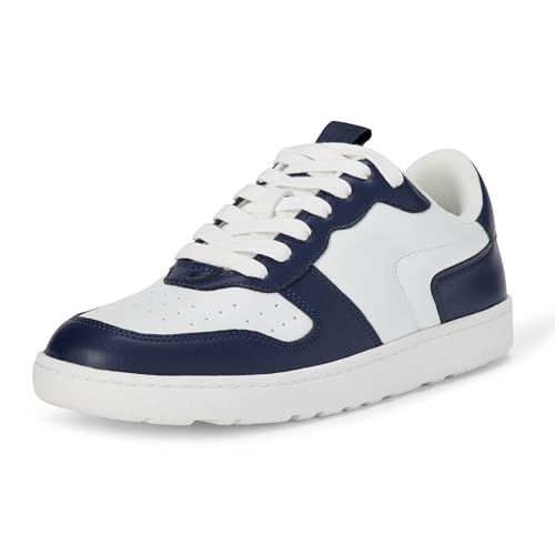 Amazon Essentials Womens Low Top Court Sneakers with Padded Collar Navy/White 7