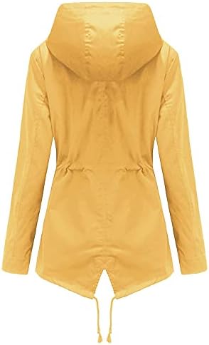 JINGAN Lightweight Rain Jacket Women Hood Women Windproof Waterproof Outwear with Hood Outdoor Walking Hiking Coat Jacket Waterproof Mens Jacket