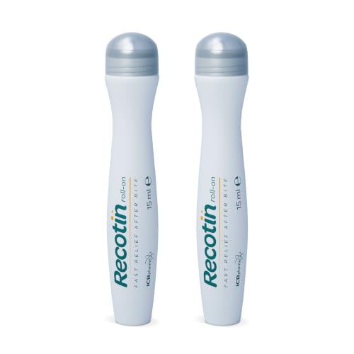 Recotin Roll-On Piqûres Moustiques 2x 15ml | 100% Ingrédients Naturels | Solution Apaisante Anti-Démangeaisons | Pour Corps et Toute la Famille