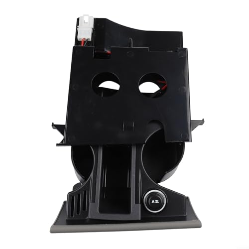 Porte-monnaie et double porte-gobelet gris en métal ABS pour console de conduite à droite