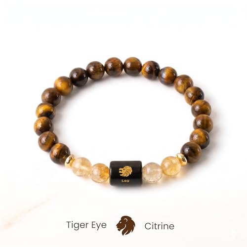 Image of ARDEN Zodiac Crystal Bracelet for Men & Women | All Rashi Crystal Bracelets | Natural Healing Stone Astrology Bracelets | Adjustable Energy Bracelet for Wealth, Positivity & Protection | Birthday Gift