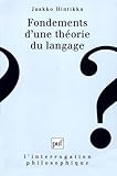  Fondements d\'une théorie du langage